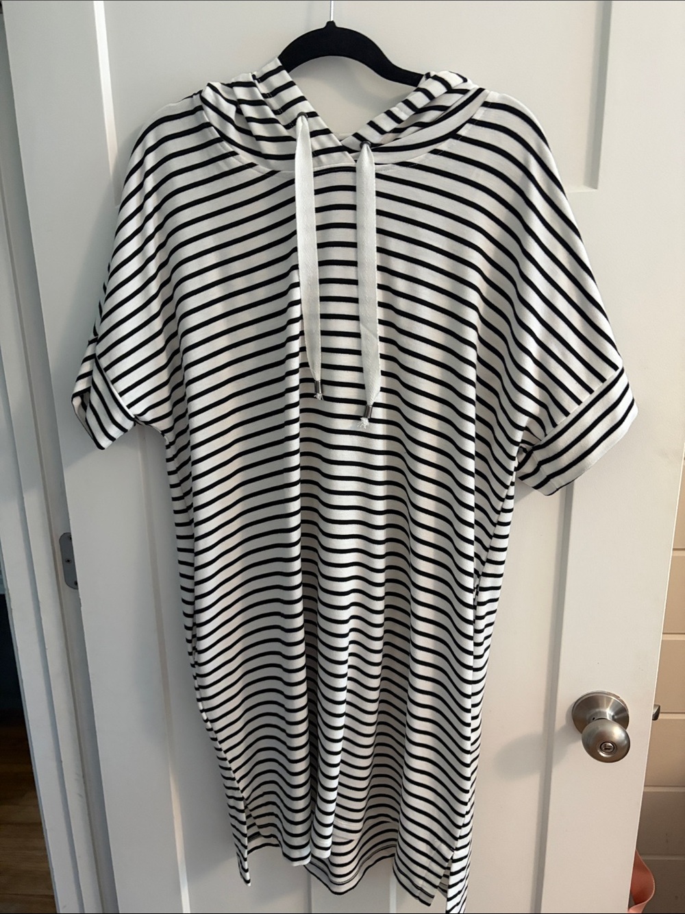 Striped hooded dress